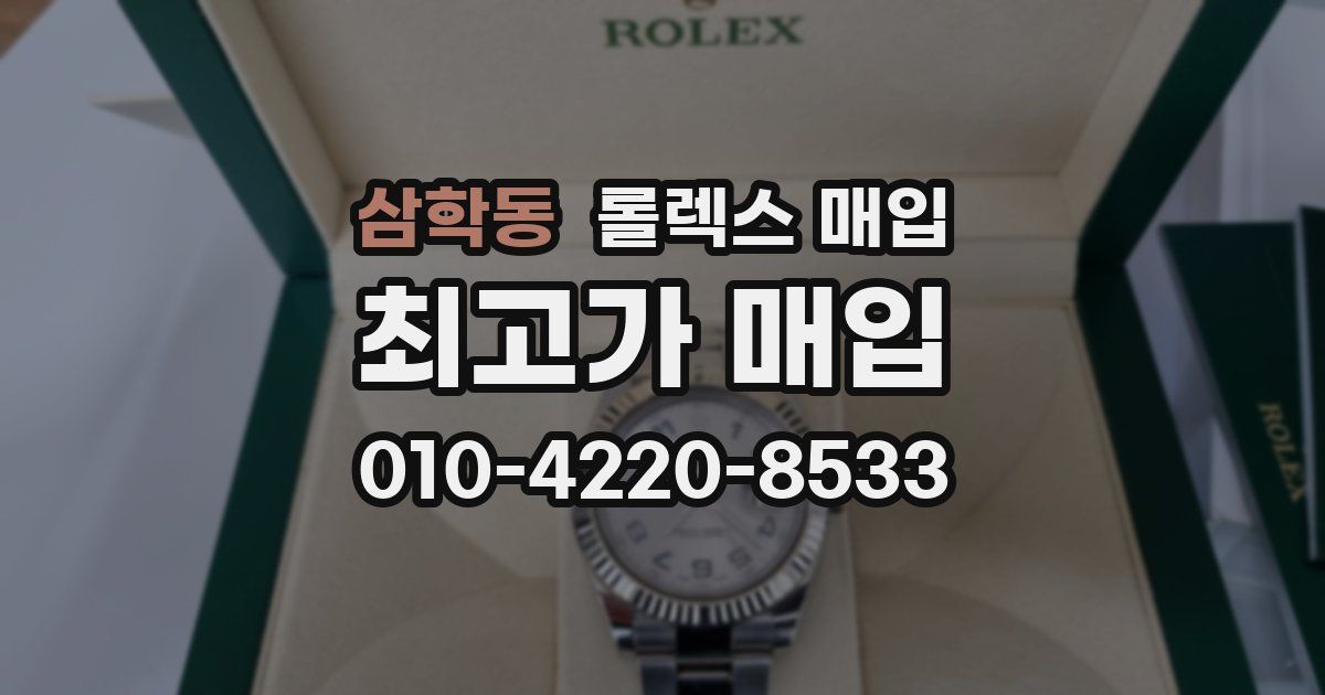 삼학동 롤렉스 매입