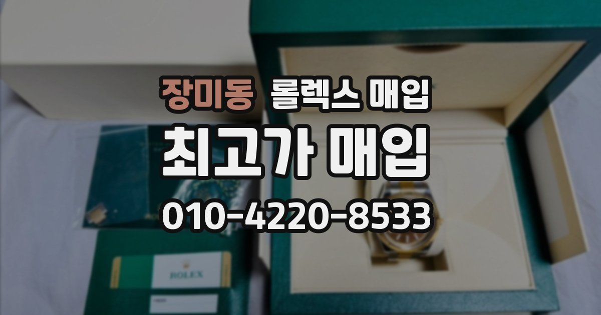 장미동 롤렉스 매입