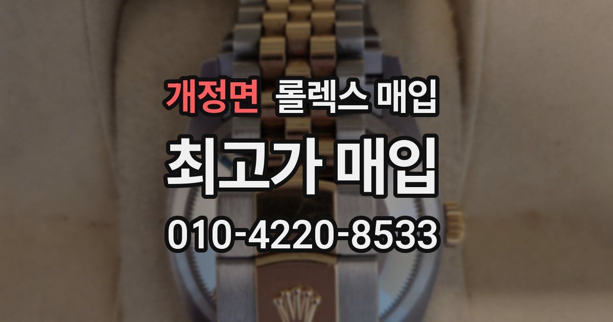 개정면 롤렉스 매입