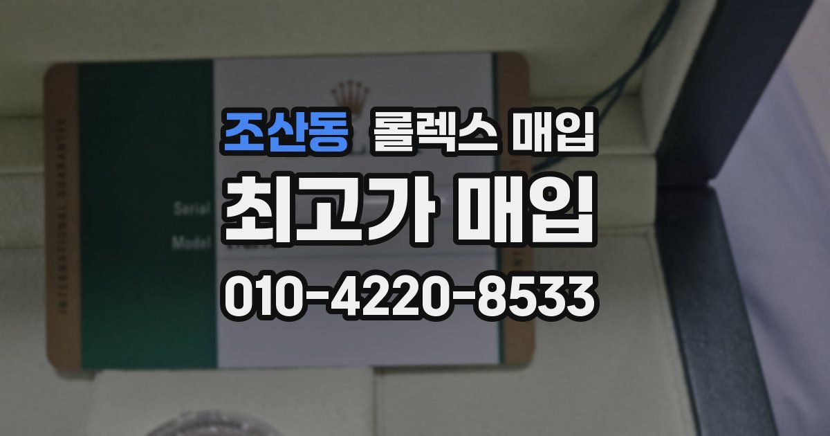 조산동 롤렉스 매입