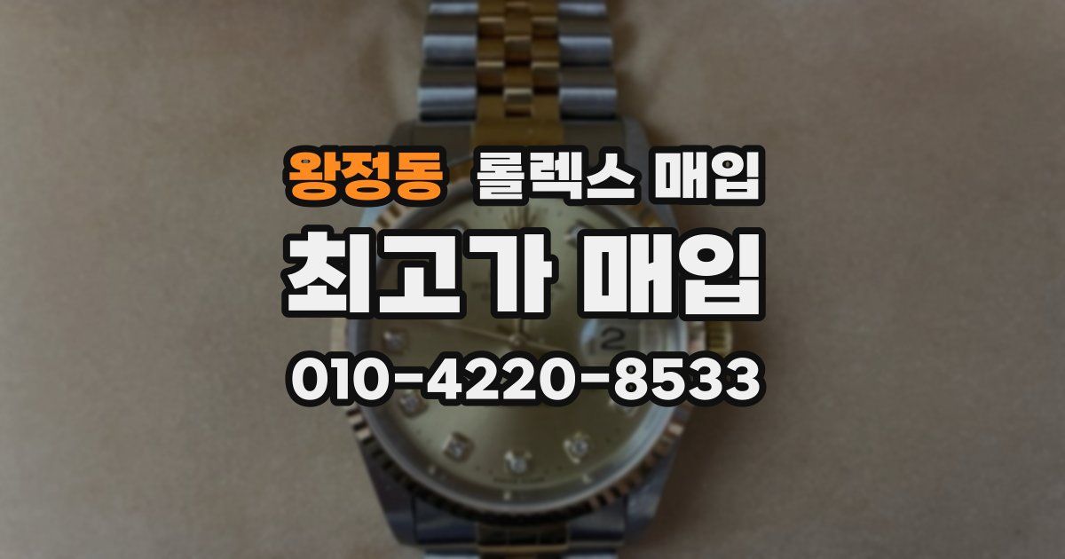 왕정동 롤렉스 매입