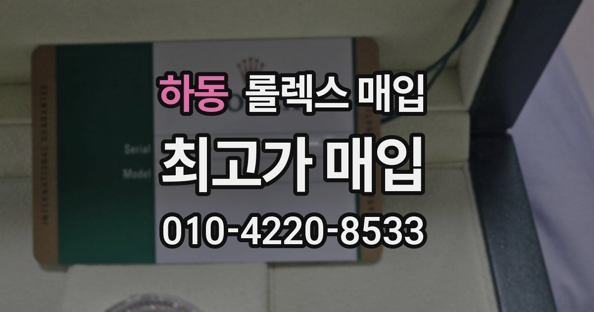 하동 롤렉스 매입