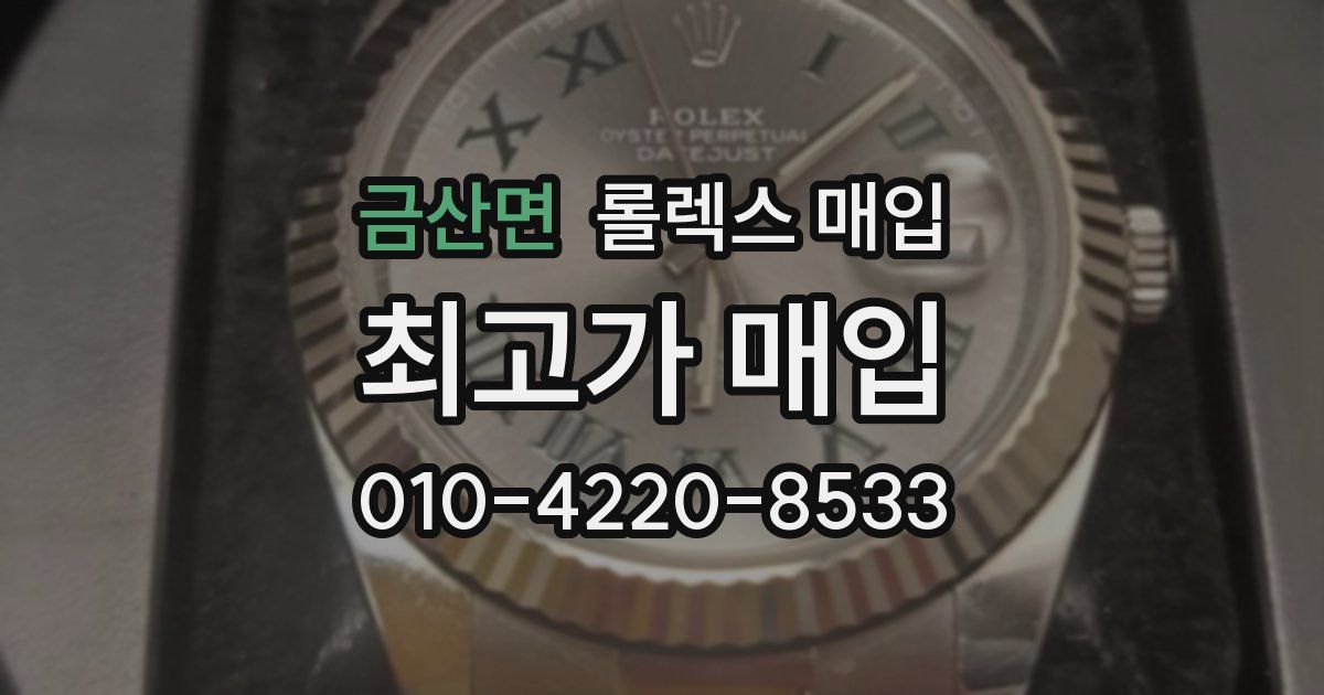 금산면 롤렉스 매입