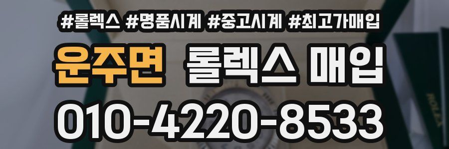 운주면 롤렉스 매입