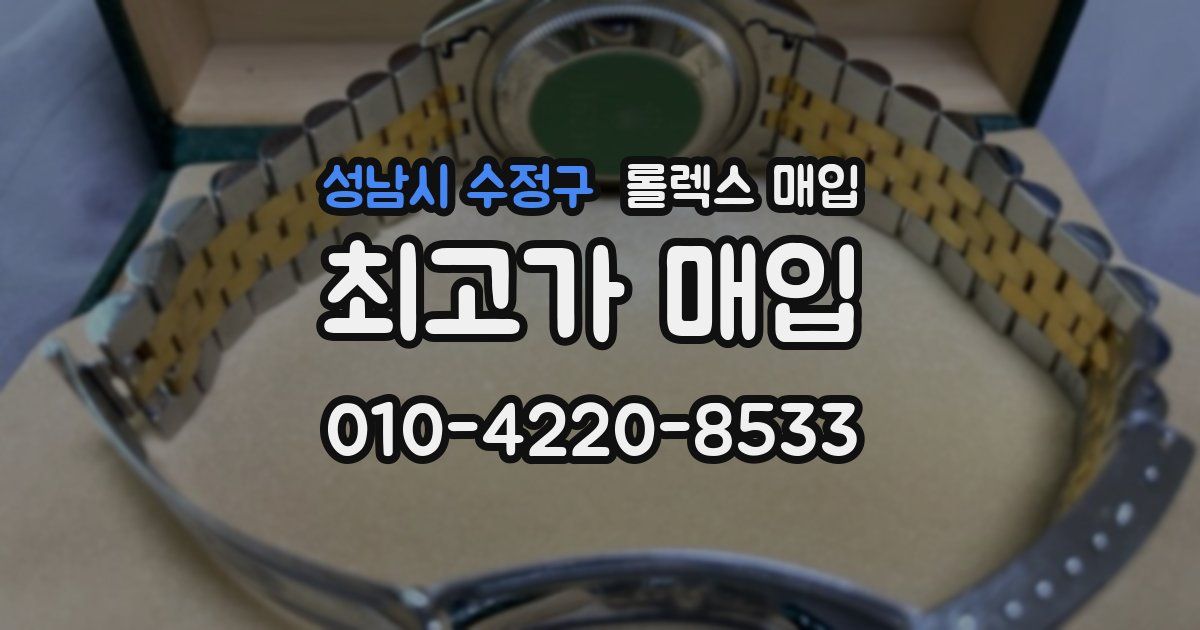 성남시 수정구 롤렉스 매입