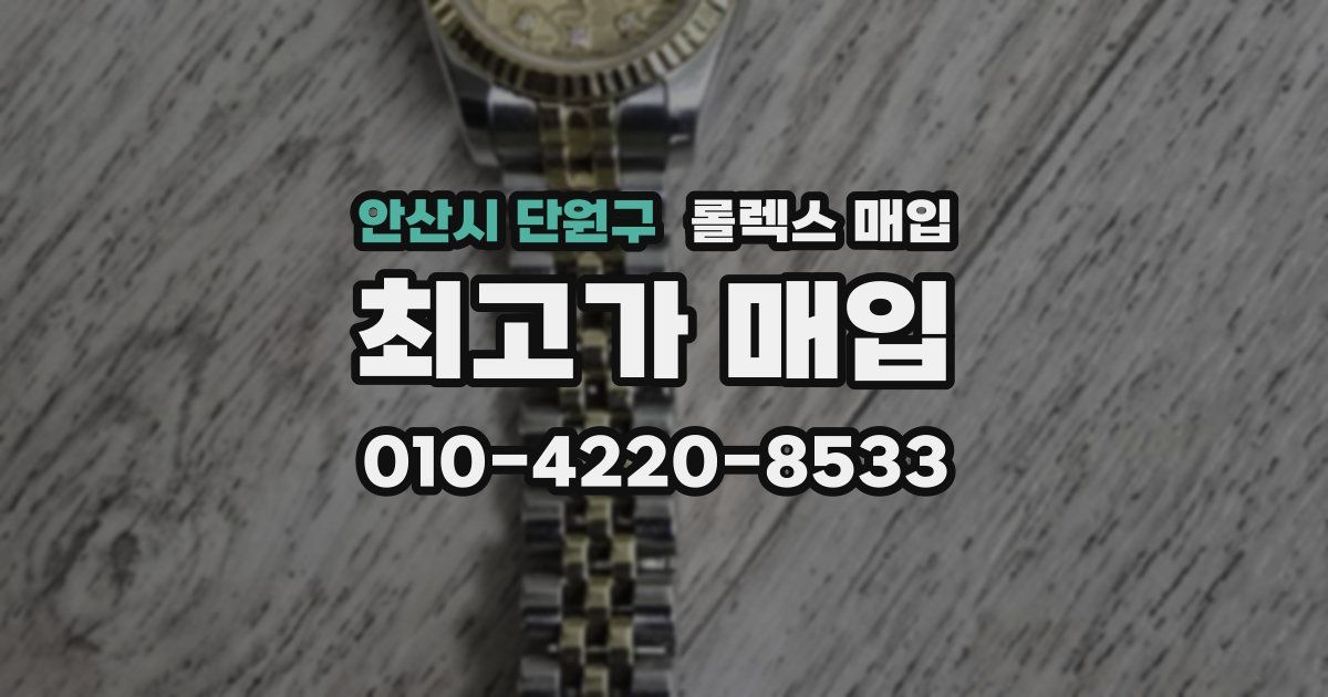 안산시 단원구 롤렉스 매입