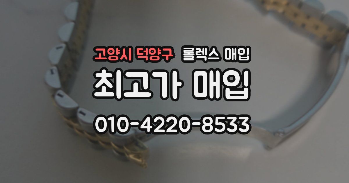 고양시 덕양구 롤렉스 매입