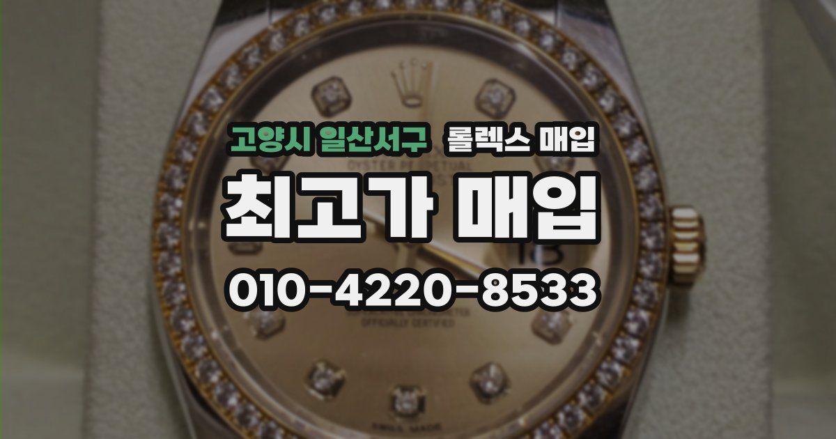 고양시 일산서구 롤렉스 매입