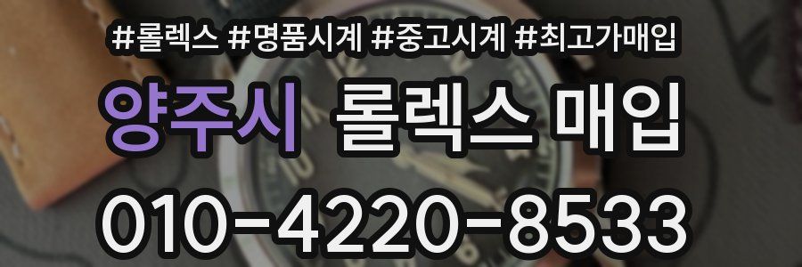 양주시 롤렉스 매입