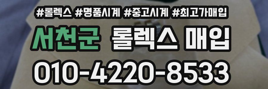 서천군 롤렉스 매입