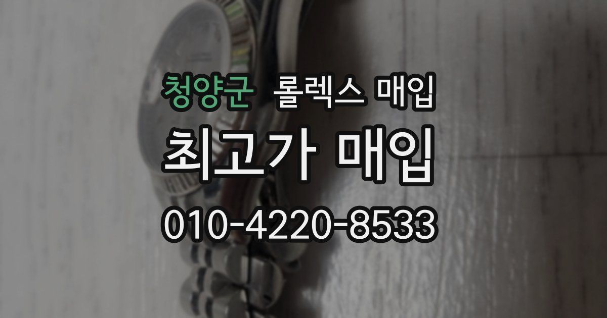 청양군 롤렉스 매입