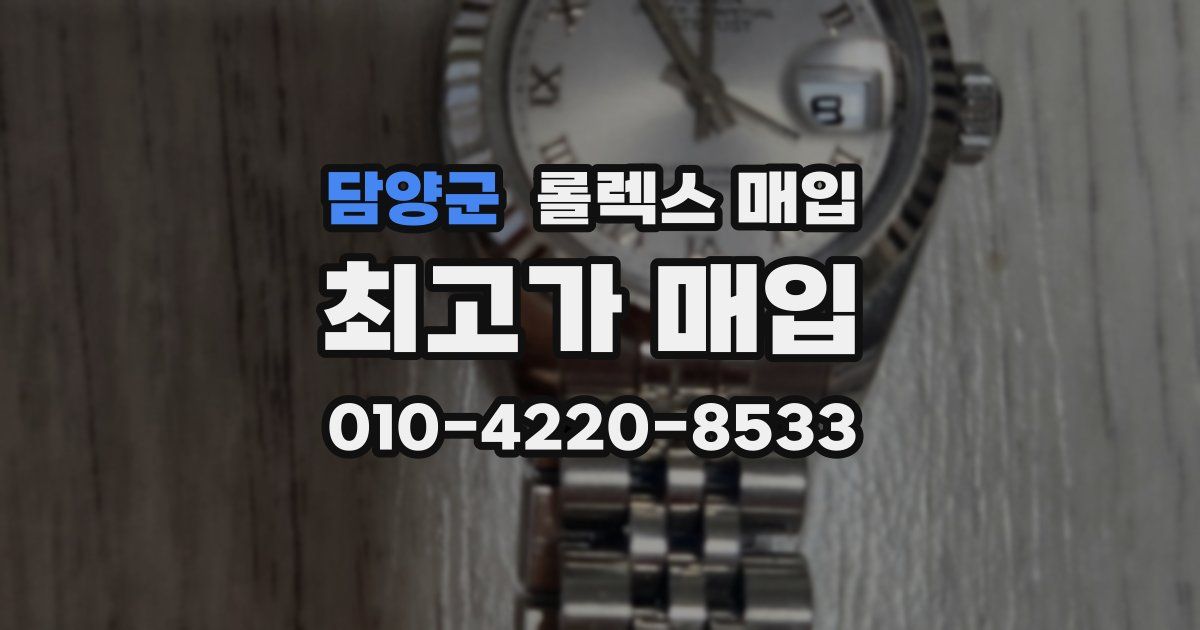 담양군 롤렉스 매입