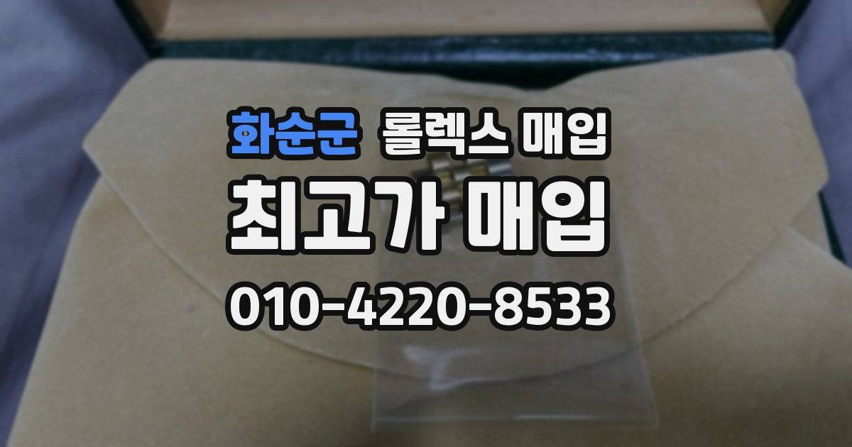 화순군 롤렉스 매입