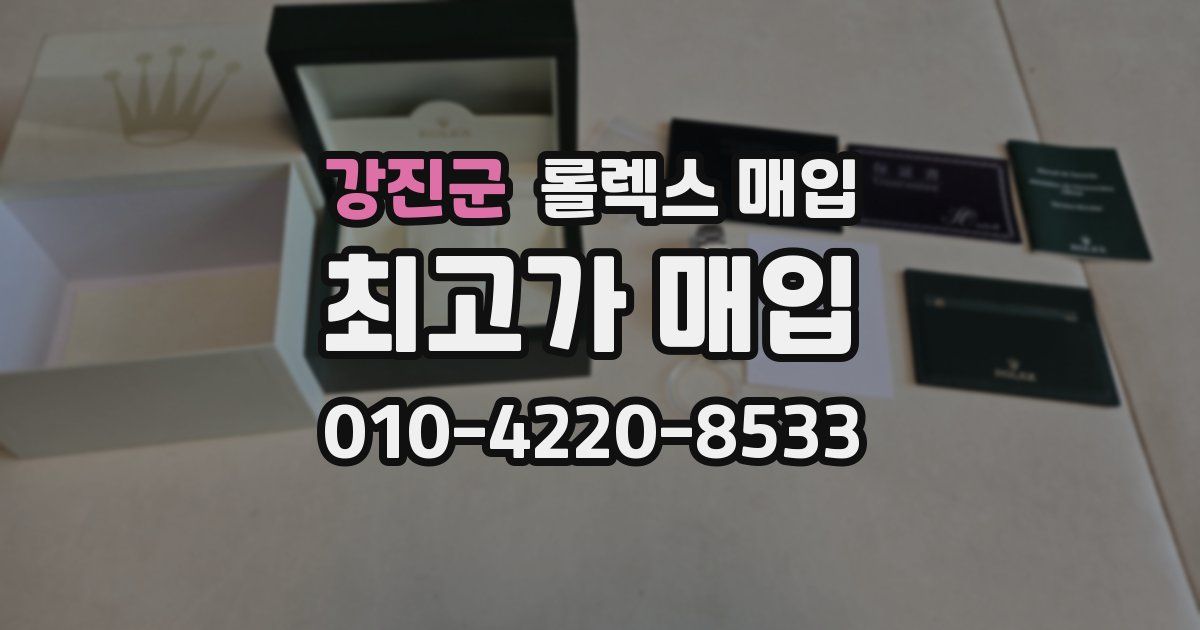 강진군 롤렉스 매입