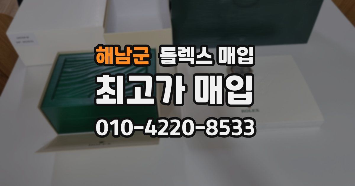 해남군 롤렉스 매입