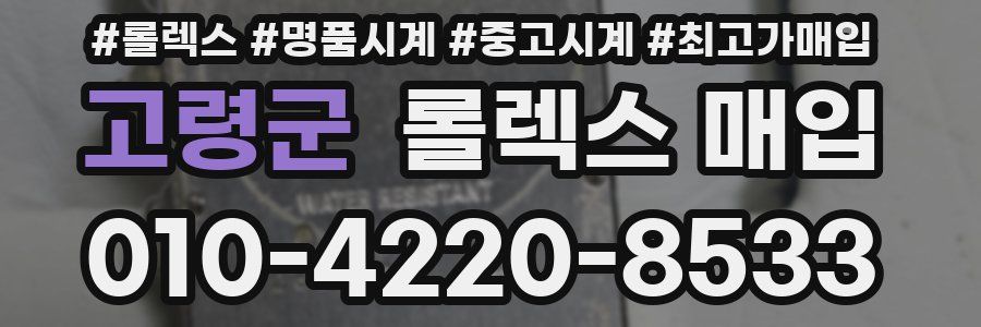 고령군 롤렉스 매입