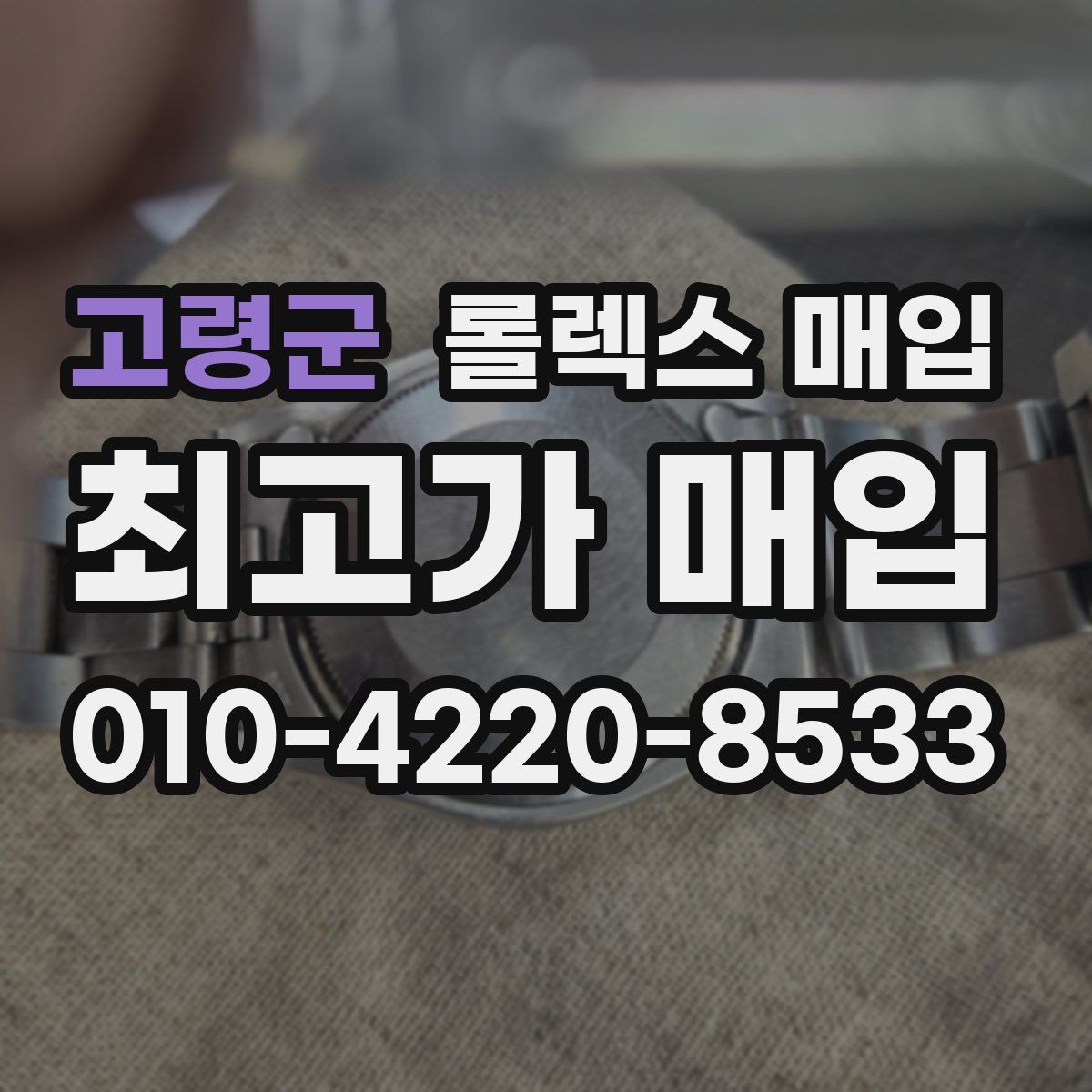 고령군 롤렉스 매입