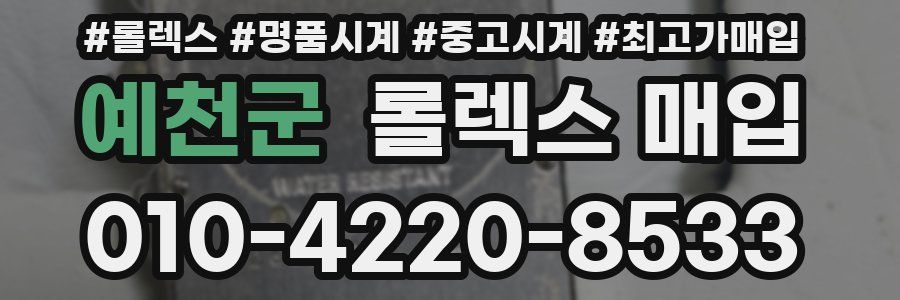 예천군 롤렉스 매입