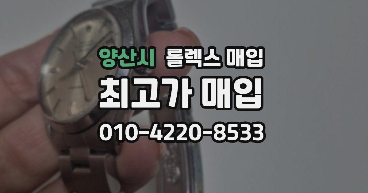 양산시 롤렉스 매입