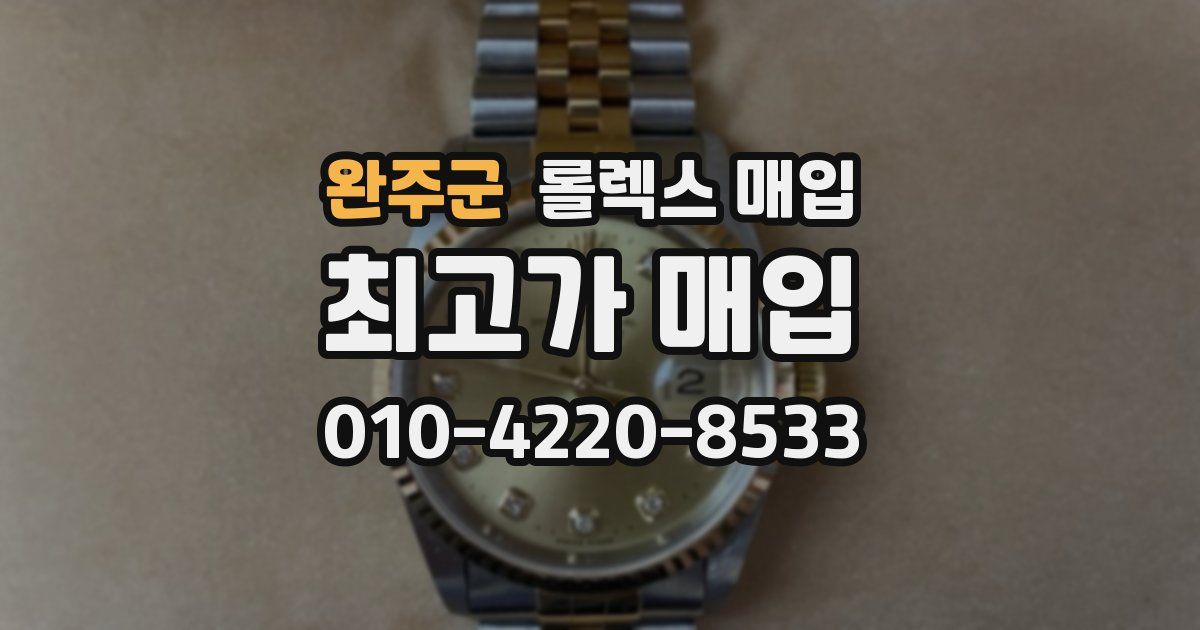 완주군 롤렉스 매입