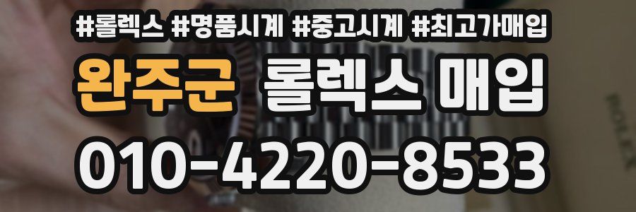 완주군 롤렉스 매입