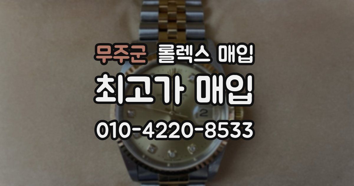무주군 롤렉스 매입