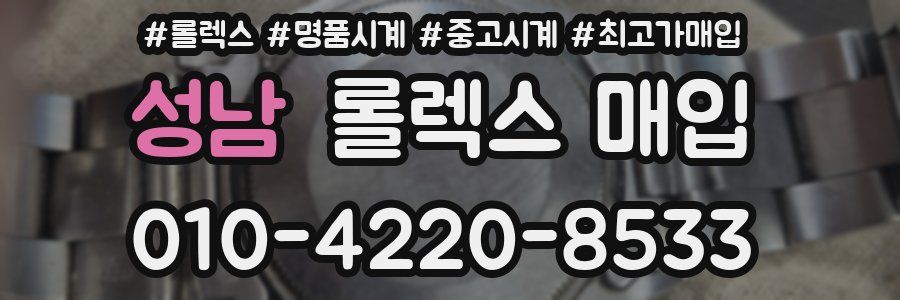 성남 롤렉스 매입