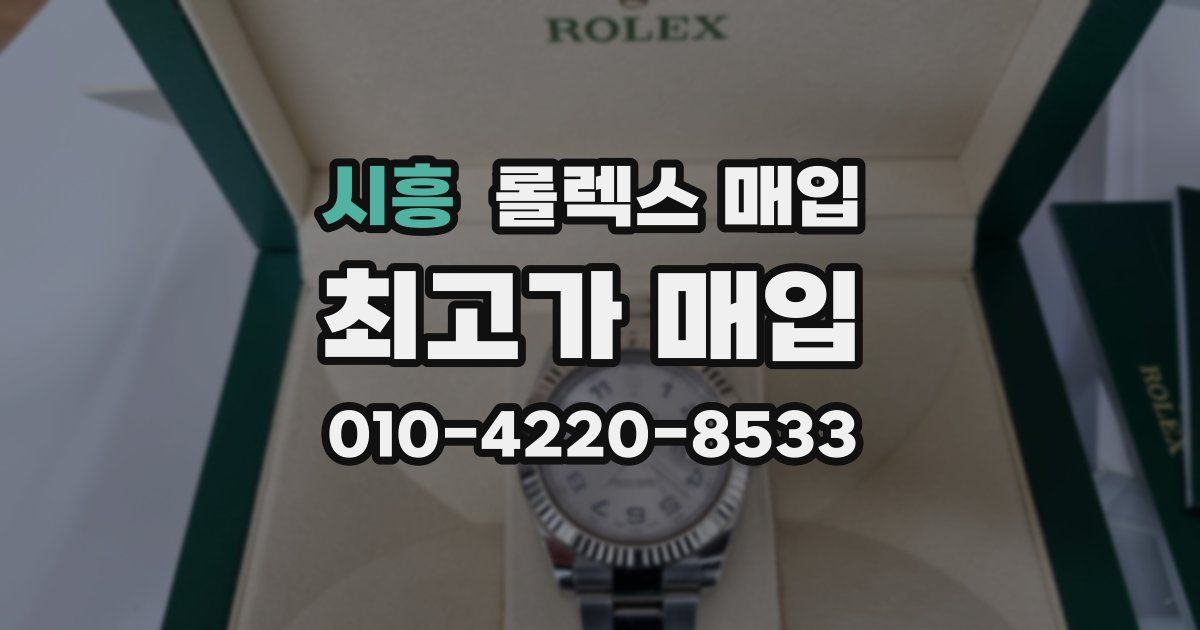 시흥 롤렉스 매입