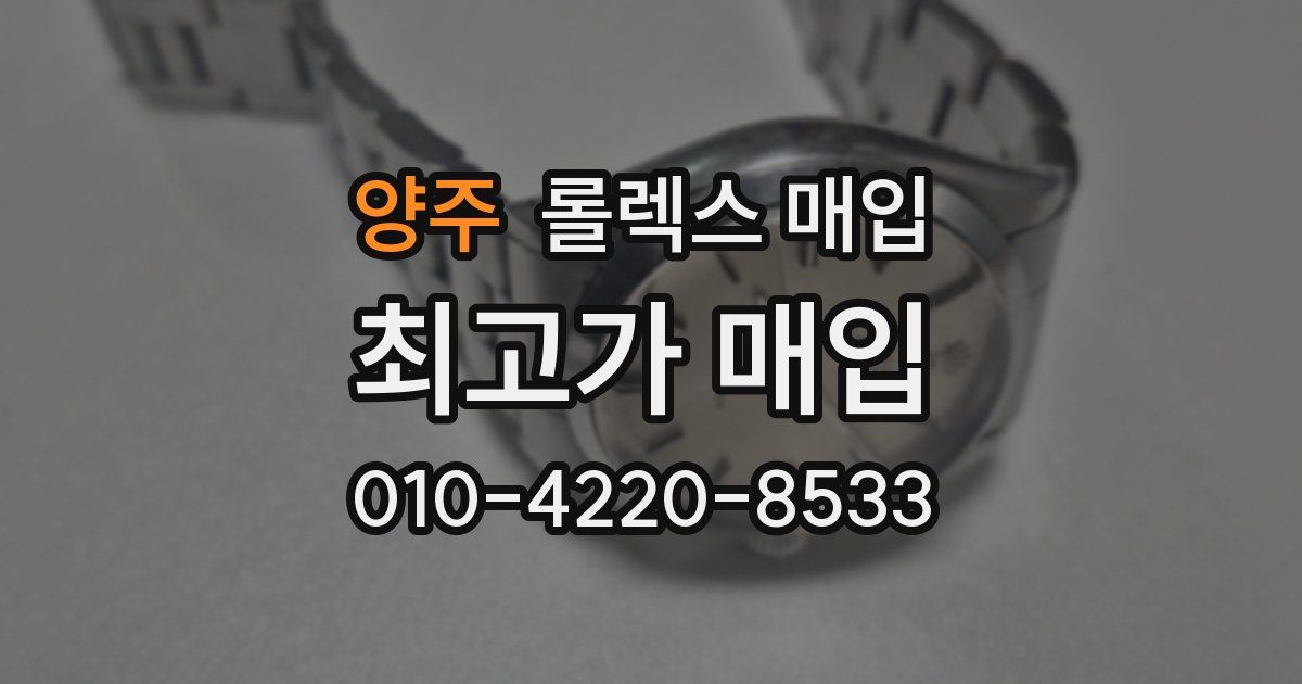 양주 롤렉스 매입