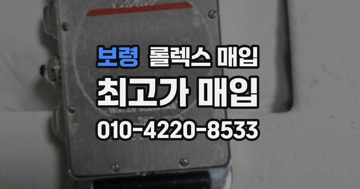 보령 롤렉스 매입