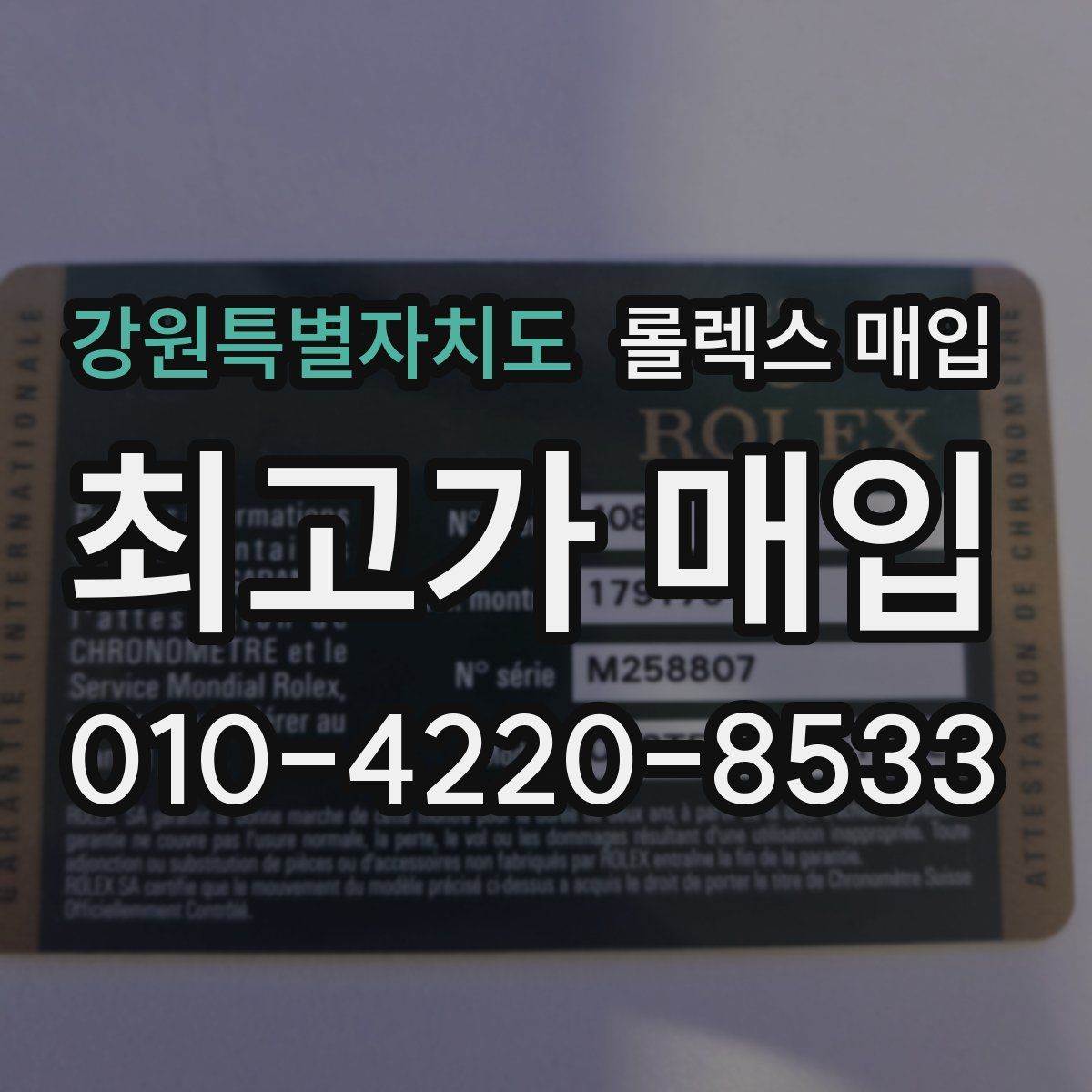 강원특별자치도 롤렉스 매입