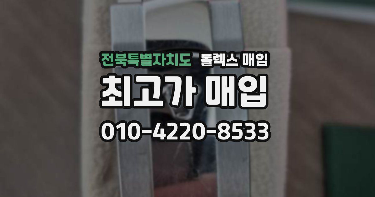 전북특별자치도 롤렉스 매입