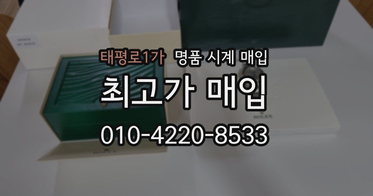 태평로1가 명품 시계 매입