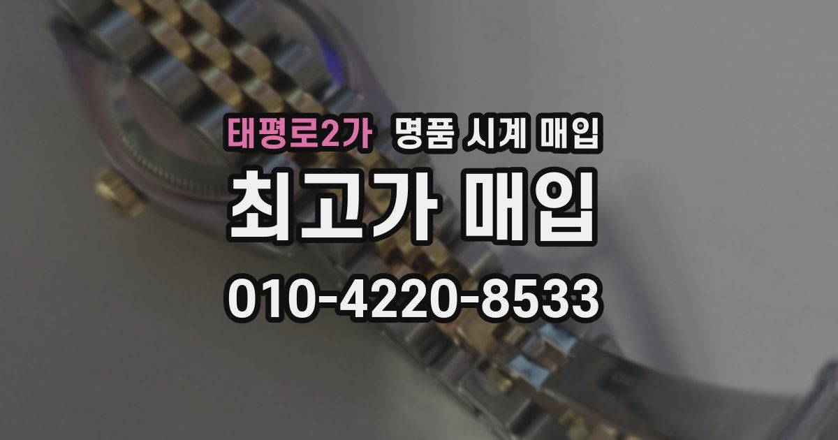 태평로2가 명품 시계 매입