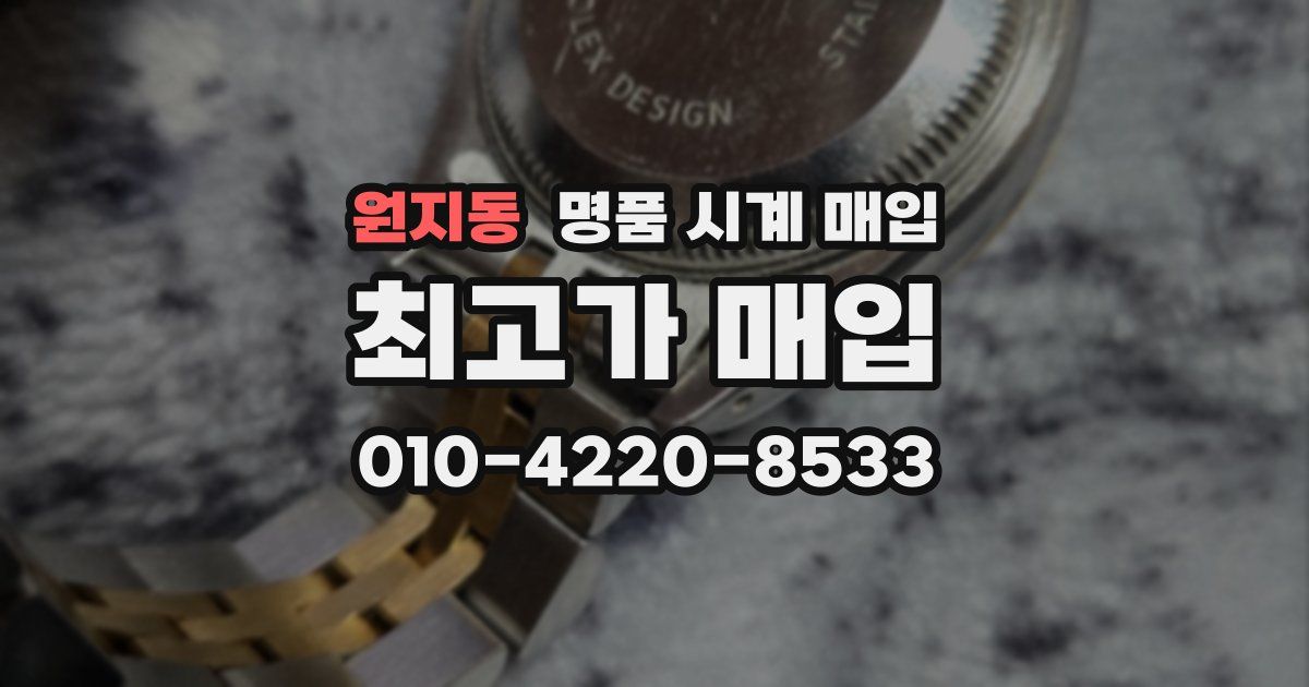 원지동 명품 시계 매입