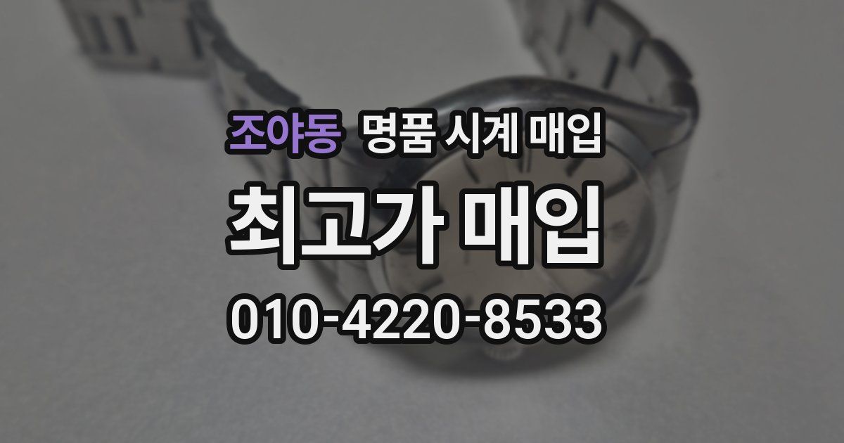 조야동 명품 시계 매입
