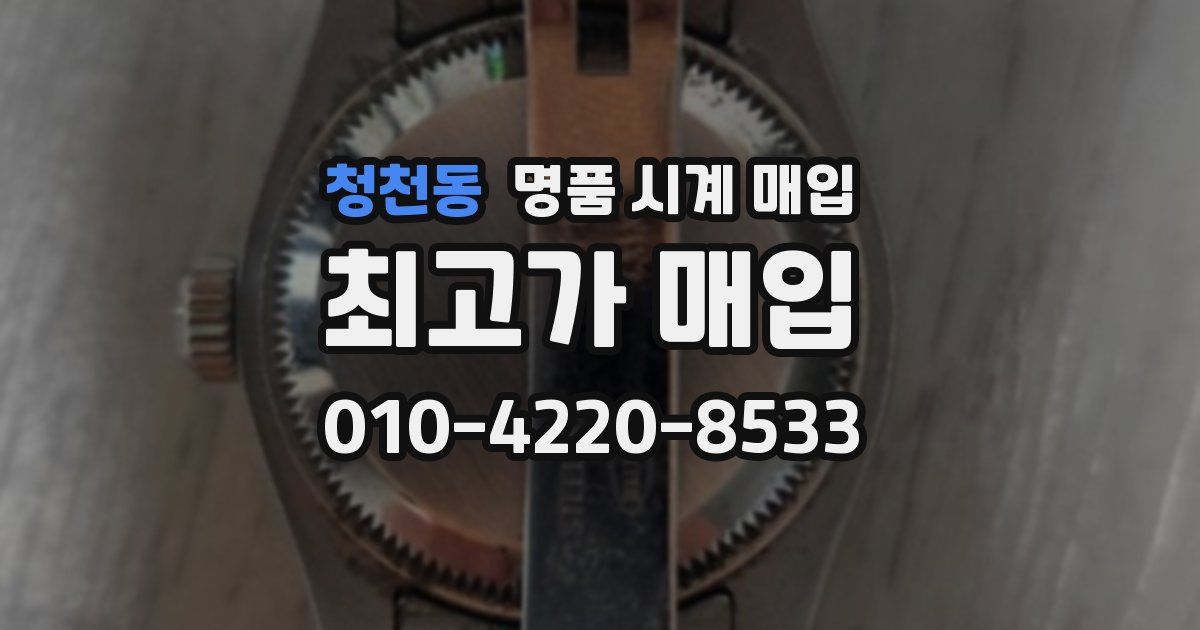 청천동 명품 시계 매입