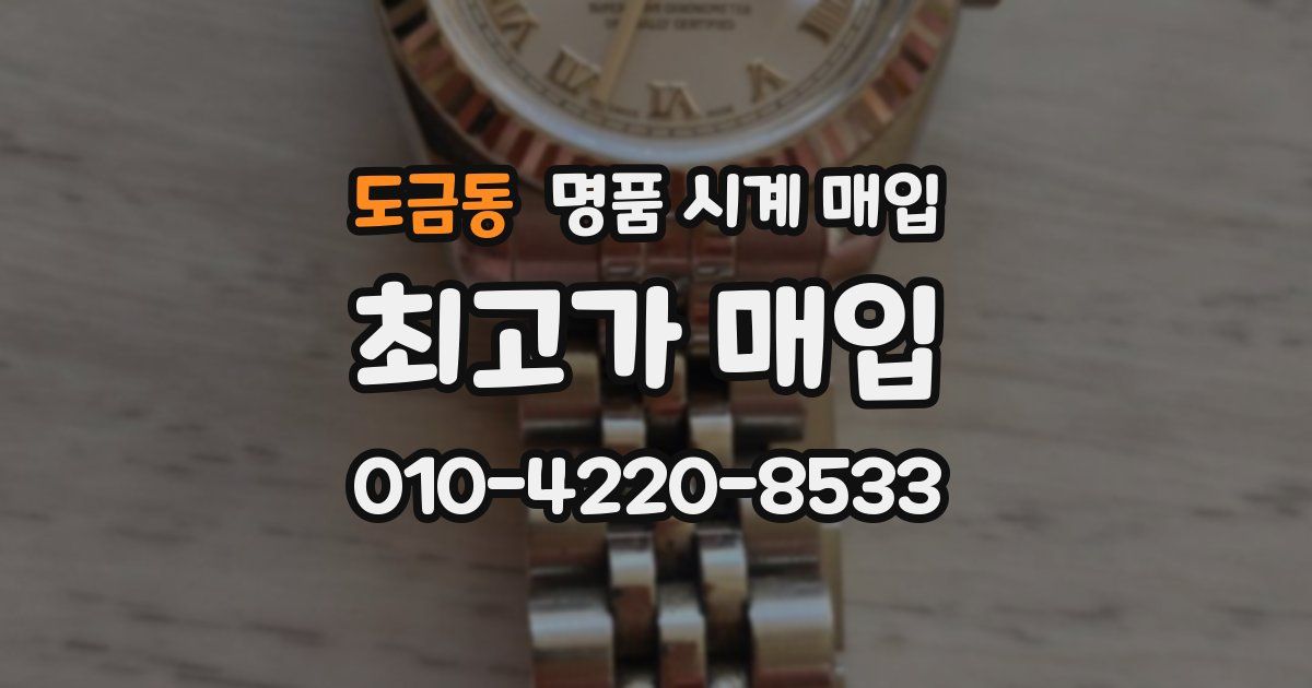 도금동 명품 시계 매입