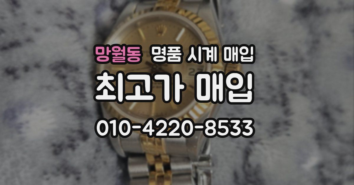 망월동 명품 시계 매입