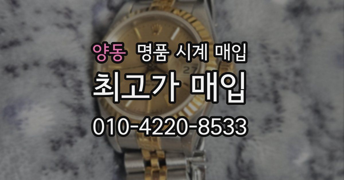 양동 명품 시계 매입