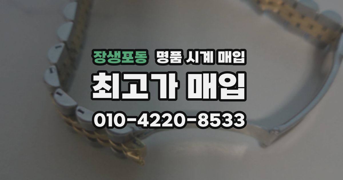 장생포동 명품 시계 매입