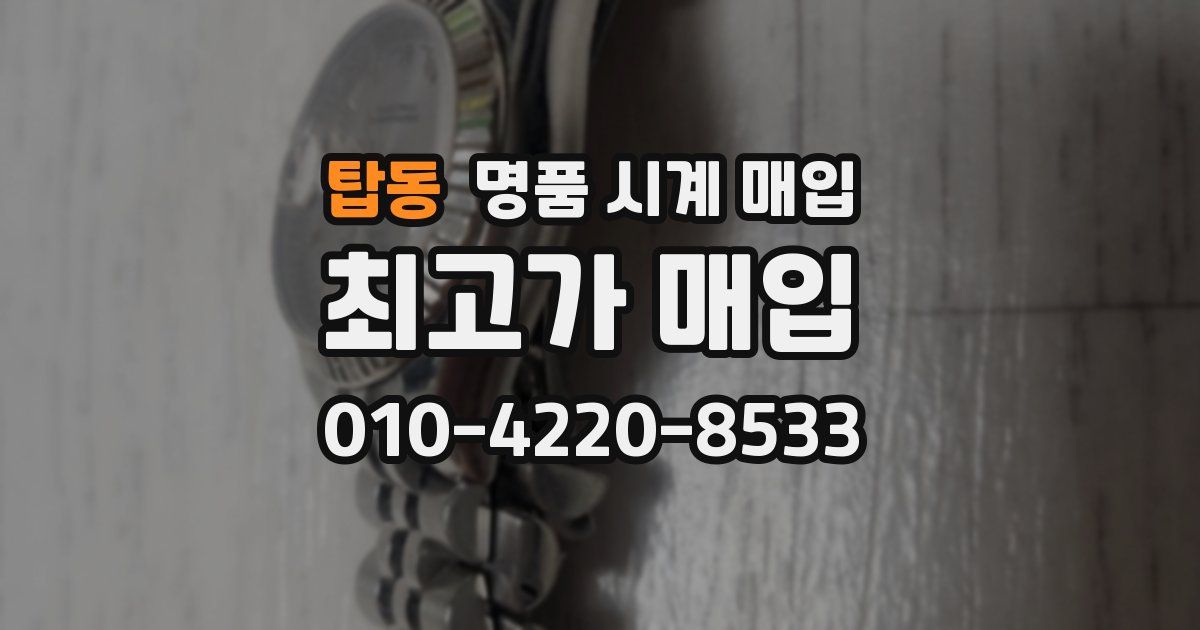 탑동 명품 시계 매입
