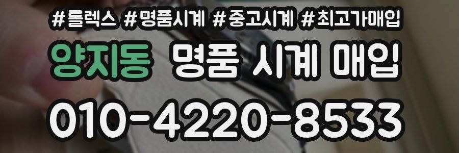 양지동 명품 시계 매입