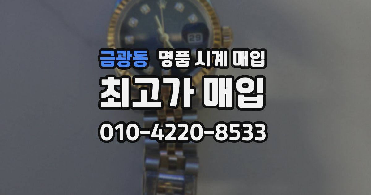 금광동 명품 시계 매입