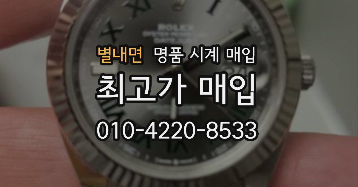 별내면 명품 시계 매입