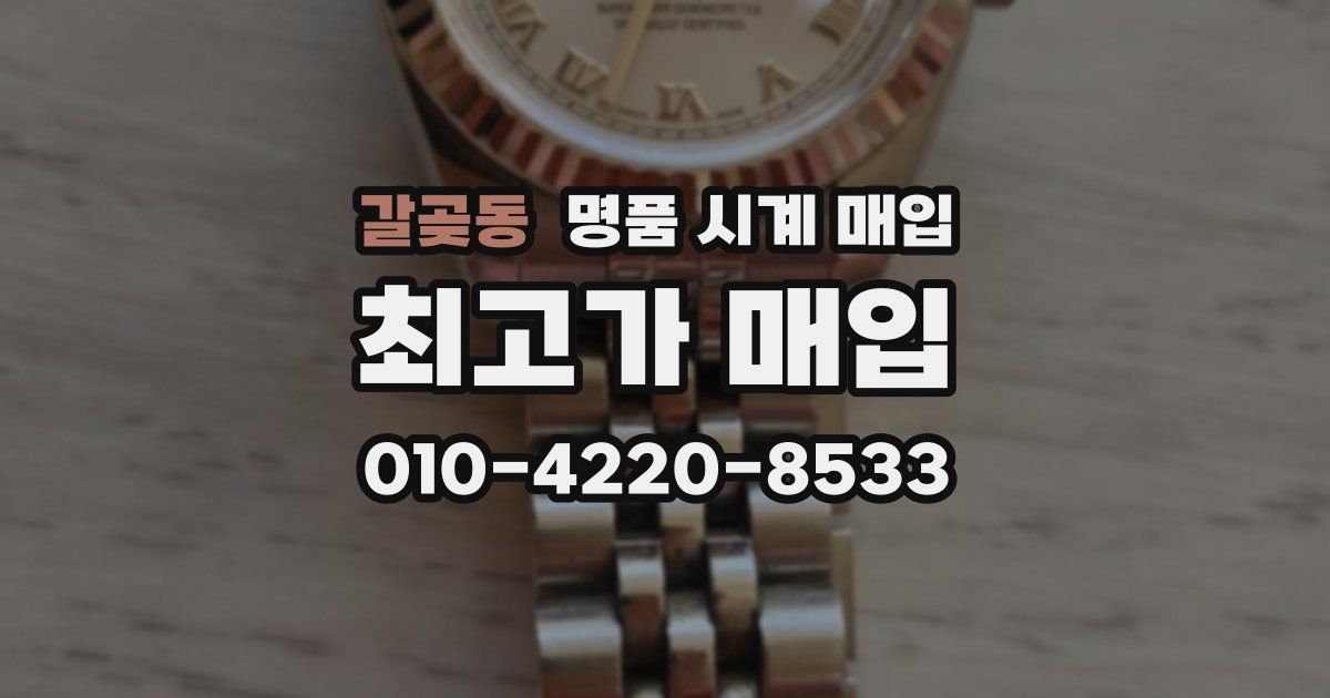 갈곶동 명품 시계 매입