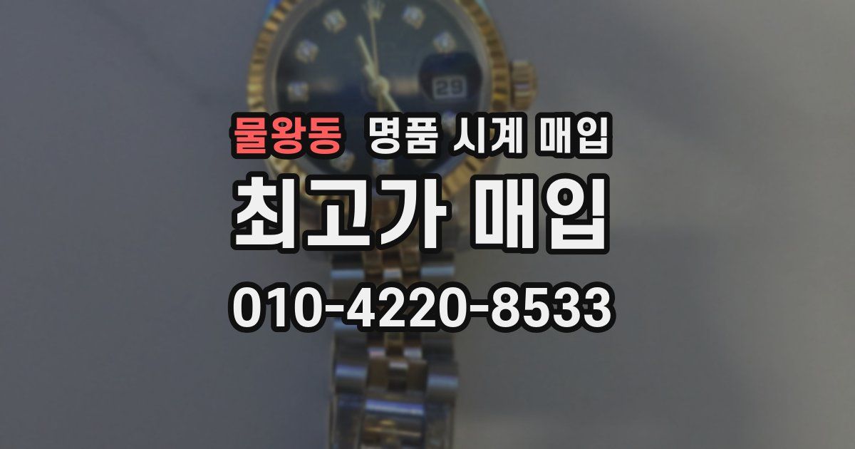 물왕동 명품 시계 매입