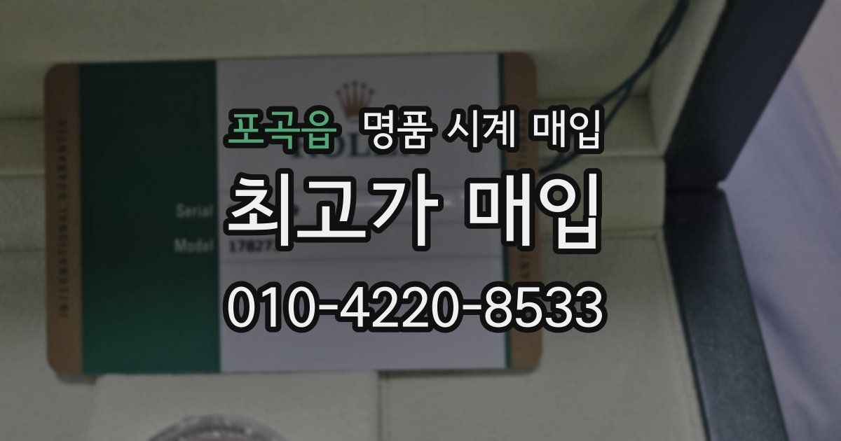 포곡읍 명품 시계 매입