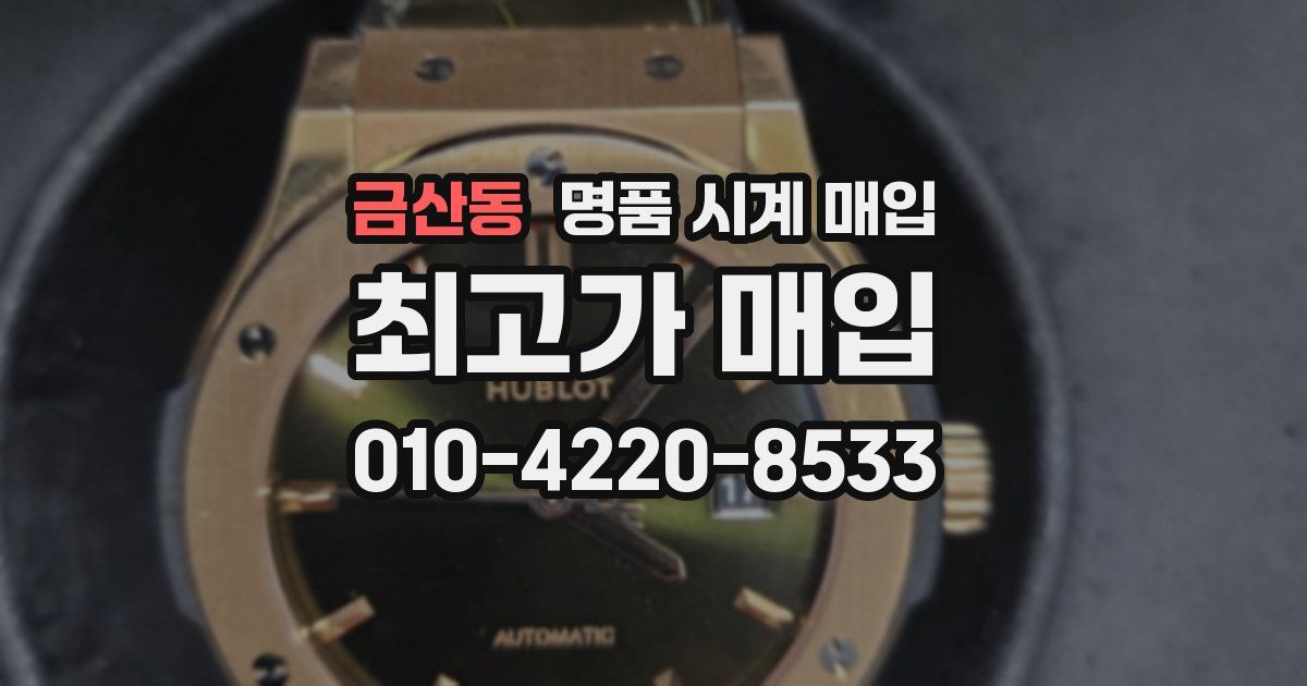금산동 명품 시계 매입