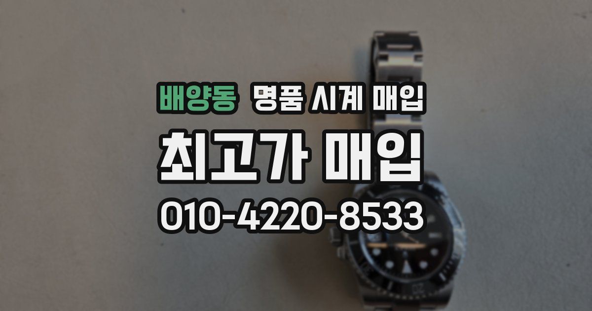 배양동 명품 시계 매입